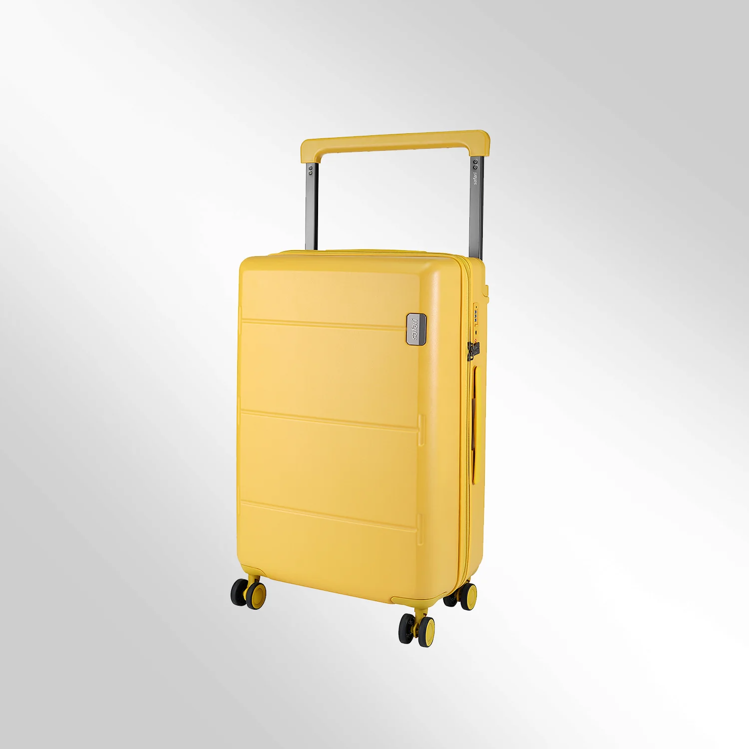 Safari Horizon Trolley Bag with Wide Trolley Handle, TSA lock and Anti-Theft Zipper Sun Yellow